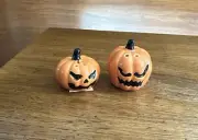Cracker Barrel Mini Halloween Pumpkin Salt And Pepper Set Orange New 2024 Decor