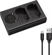 Type-C Dual-Battery Charger Fast Charging Base Box Storage Case for Fujifilm XT5/ XT4/ XH2S 8.4V Battery