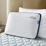 Flat Memory Foam Pillow, Cooling Gel Pillow for Sleeping, Medium Soft, Oeko-T...