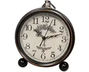 5.5 Inch Table Clock Bedroom Creative Clock American Table Clock Retro Mute Alarm Clock Wall Clock