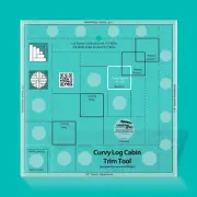 Creative Grids - 8 Inch Curvy Log Cabin Trim Tool Quilt Ruler
