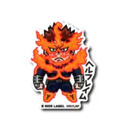 My Hero Academia Endeavor B-SIDE LABEL 2nd Sticker Japan Limited NEW waterproof
