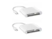 2PACK Type C SD Card Adapter Supports Compact Flash/CF/SD/MicroSD for iPad Pro