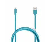 Lightning Cable, 1m Noodle Aqua - Anko