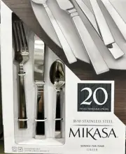Mikasa GREER 20-Piece Flatware Set, 18/10 Stainless Steel, Service for 4