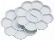 Plastic Palette, 8 pcs Artist Paint Palette for Watercolor Gouache Acrylic Oil Painting, 10-Hole Paint Palette for Acrylic Oil Craft DIY Painting