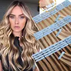 Invisible Tape in Human Hair Extensions Skin Weft Full Head #Highlight-Wavy Weft