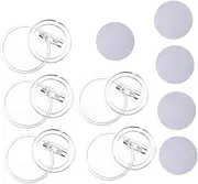 FELTECHELECTR 5 Sets Transparent Badge Button Pin Badges Acrylic Button Making Supplies DIY Badges DIY Button Making Supplies Button Pin Maker Buttons Making Accessories Empty Badges Paper