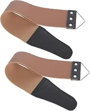 2Pcs Double Sided Strop Practical Sharpening Tool for Smooth Shaving Blades for Home Barber Use Father Day Present