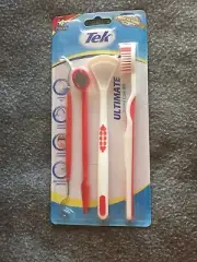 Dental Care Kit 4 Piece Dental Pik Mirror Tongue Cleaner Tooth Brush