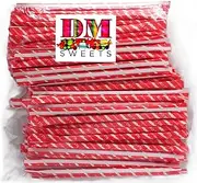 Sour Filled Candy Straws - 100 Count of Sour Red Cherry Sweet Sour Powder Candy Straws
