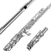 Closed Open Holes C Key Transverse Flute Concert Musical Instrument Stick Gloves