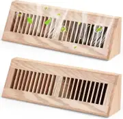 2 Pcs Wooden Baseboard Register Diffuser Baseboard Floor Register Vent 15 Inch