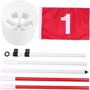 Kisangel Sturdy Golf Flagstick Kit Hole Cup 1 Set of Practice Golf Flag Pole for Enhancing Your Game