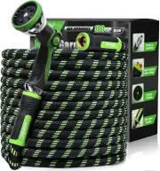 Metal Garden Hoses for Yard 100 Ft - No-Kink 304 Water Hose 100Ft with 10 Mode N