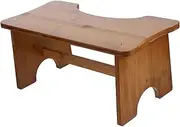 Yardwe 1pc Solid Wood Bathroom Footstool Durable Toilet Stool for Adults Non Slip Step Stool for Safe Use Compact Design for Space Saving and Easy Access Bathroom