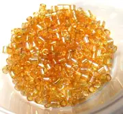8/0 DELICA ~TRANS LT TOPAZ ~ DBL0100 ~ 10 Grams ~ GLASS SEED BEADS