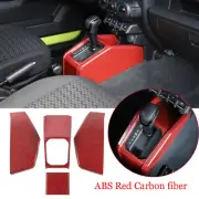 Red Carbon Fiber Central Control Gear Shift Panel Cover For Suzuki Jimny 2019-20
