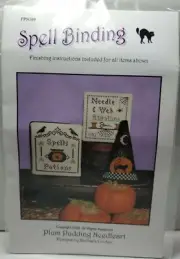 Plum Pudding Needleart Spell Binding Cross Stitch Felting Hat Pumpkin Sign