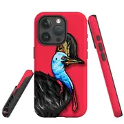 For iPhone 15 Pro Max Case, Shielding Cover, Cassowary Portrait