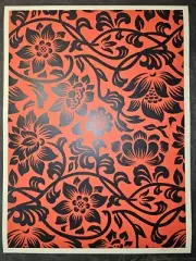 Floral Takeover Shepard Fairey Signed Fine Art Print 2017 Poster Obey Giant Red