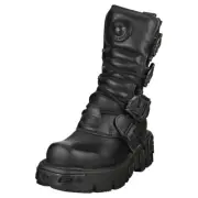 New Rock Boot Metallic M-391-s18 Unisex Platform Boots in Black