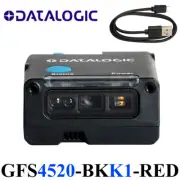 Datalogic Gryphon USB 1D/2D GFS4520-BKK1-RED FixedBarcode Scanner w/ Cable IP54