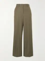 [BRIONI] BRIONI - Ribbed Wool Straight-leg Pants - Light brown - IT50 IT 50 Brown