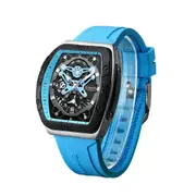 Creative Fashion Multifunctional Rectangle Quartz Watches Casual Silicone Strap Men's Wristwatches