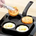 4 Grids Fried Egg Pan Non-stick Pancake Pan Omelette Skillet Bread
