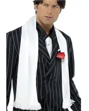 1920s White Scarf with Tassels