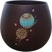 J-Kitchens Cup, Wooden Tea Cup, Dark Brown, Temari, Φ2.8 x 3.2 inches (7.2 x 8.2 cm), 8.7 fl oz (220 ml), Current Model
