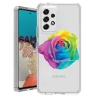 For Samsung Galaxy A23 5g A52 A53 TPU Case Cover+Glass(Watercolor Rose)
