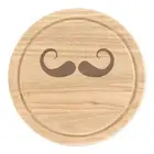 Imperial Moustache Round Chopping Cheese Board Funny Mens Hipster Beard