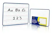 Magnetic Dry Erase Board, Double Sided 9" x 12" Small White Board, Ruled -