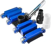 [Aquatix Pro] Pool Vacuum Head with Wheels & Hose Adapter, 14" Professional Grade, Aluminium Handle, 12 Weighted Plates, Stainless Steel Balls, 5.7lbs Flex Swimming Pool Vac Head with Swivel