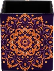 Pen Holder,Pen Organizer for Desk,Art Pattern Flower Mandala,Office Desk Accessories