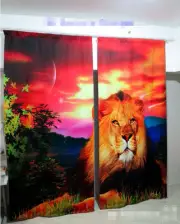 3D Lion sky 42 Blockout Photo Curtain Printing Curtains Drapes Fabric Window AU