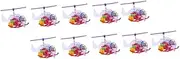 BESPORTBLE Child Wind-up Helicopter Toys Set of 10 Mini Helicopters Plastic Boys and Girls Toys for Party Random