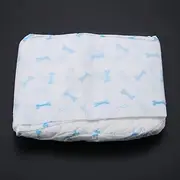 Male Dog Puppy Belly Wraps Diaper Nappy Physiological Pants Prevent Urination Four Sizes Blue Bone Pattern (M)