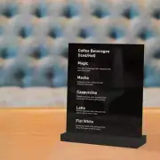 Black Custom QR Code Acrylic Display Sign Bar Restaurant Menu Social Media