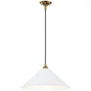 White Ashford 370mm Period Edwardian Pendants Lighting Brass Cable Lights Inspirations
