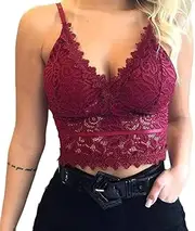 [Generic] Sexy Hot Lingerie Bra Vest Crop Plus V-Neck Women Underwear Camisole Lingerie Sexy Wireless Size Sexy Lingerie Open Crotch for Women
