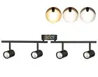 CLOUDY BAY 30W 4-Head LED Dimmable Track Light Kit,3000K/4000K/5000K Selectab...