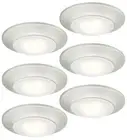 Lighting 6 Pack Round LED Disk Light Ceiling Flush Mount, Integrated LED Dimm...