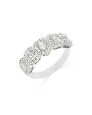Bloomingdale's Fine Collection Diamond Emerald Cut Halo Ring in 18K White Gold, 1.50 ct. t. w.