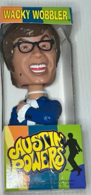 NIB 1998 AUSTIN POWERS FUNKO WACKY WOBBLERS BOBBLE HEAD MOVIE MIKE MYERS