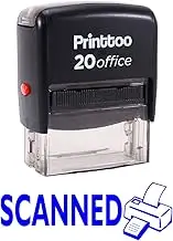 Printtoo Self Inking Scanned Rubber Stamp Office Stationary Custom Stamp-Blue