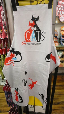 Reto Fun Apron " Cats ... " Blue Q