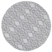 Global Gaia Geometric Grey Indoor / Outdoor Round Rug